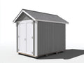 Casetta da giardino - legno - 320x235x245 cm - grigio-bianco - classico moderno