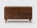 Cassettiera - legno - 130x40x81 cm - marrone - stile moderno