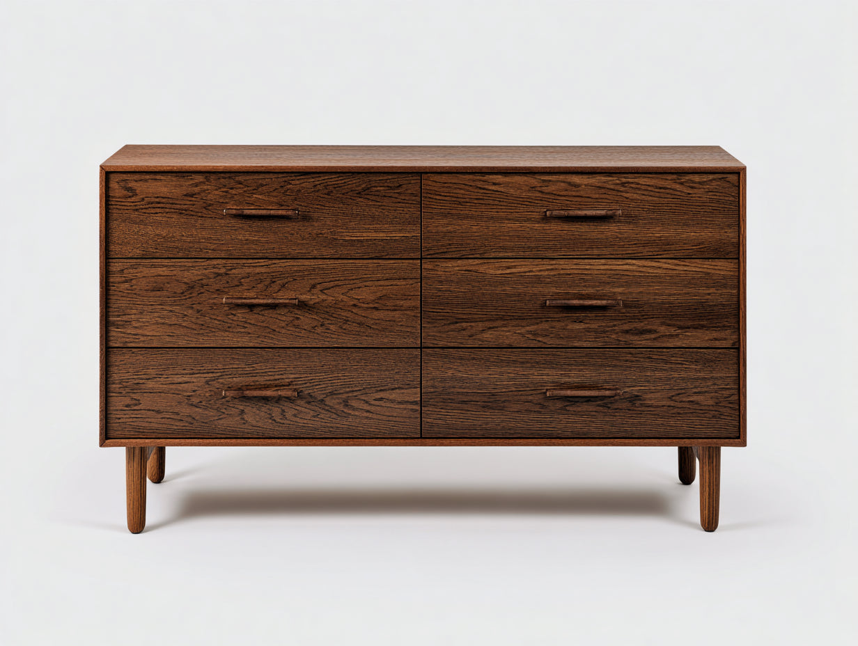 Cassettiera - legno - 130x40x81 cm - marrone - stile moderno