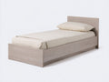 Letto singolo - legno - 206x104x87 cm - marrone chiaro - stile contemporaneo