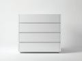 Cassettiera - legno - 86x40x92 cm - bianco - stile moderno