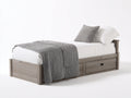 Letto singolo - legno - 209x106x79 cm - grigio marrone - stile moderno