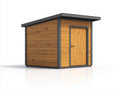 Casetta da giardino-legno-metallo-230x180x225 cm-naturale-antracite-design minimalista moderno