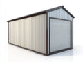 Casetta da giardino-metallo-520x340x300 cm-grigio chiaro-grigio scuro-stile industriale professionale