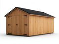 Casetta da giardino-legno-metallo-410x260x250 cm-naturale-antracite-stile rustico premium