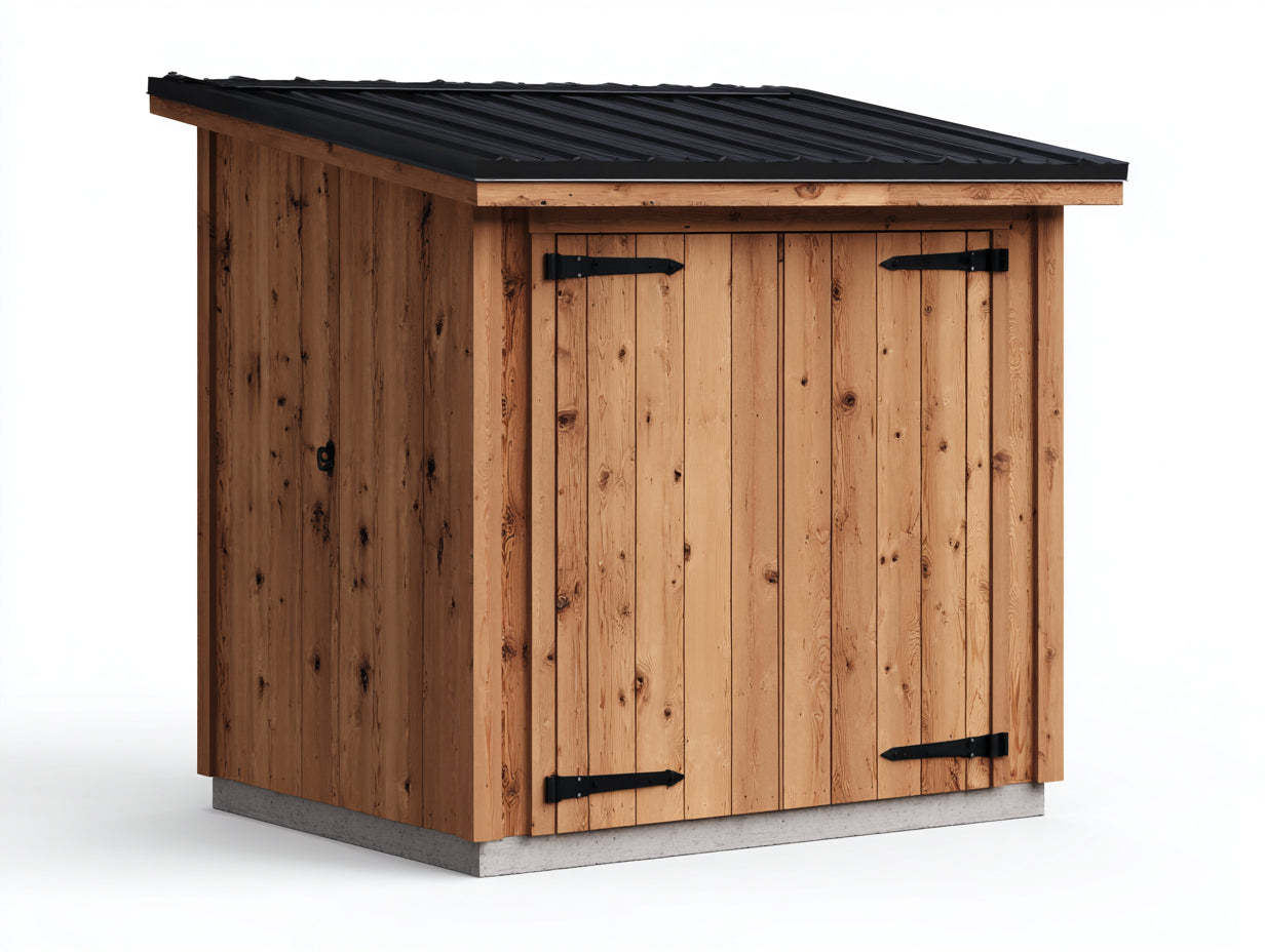 Casetta da giardino-legno-metallo-210x160x190 cm-naturale-antracite-stile compatto contemporaneo